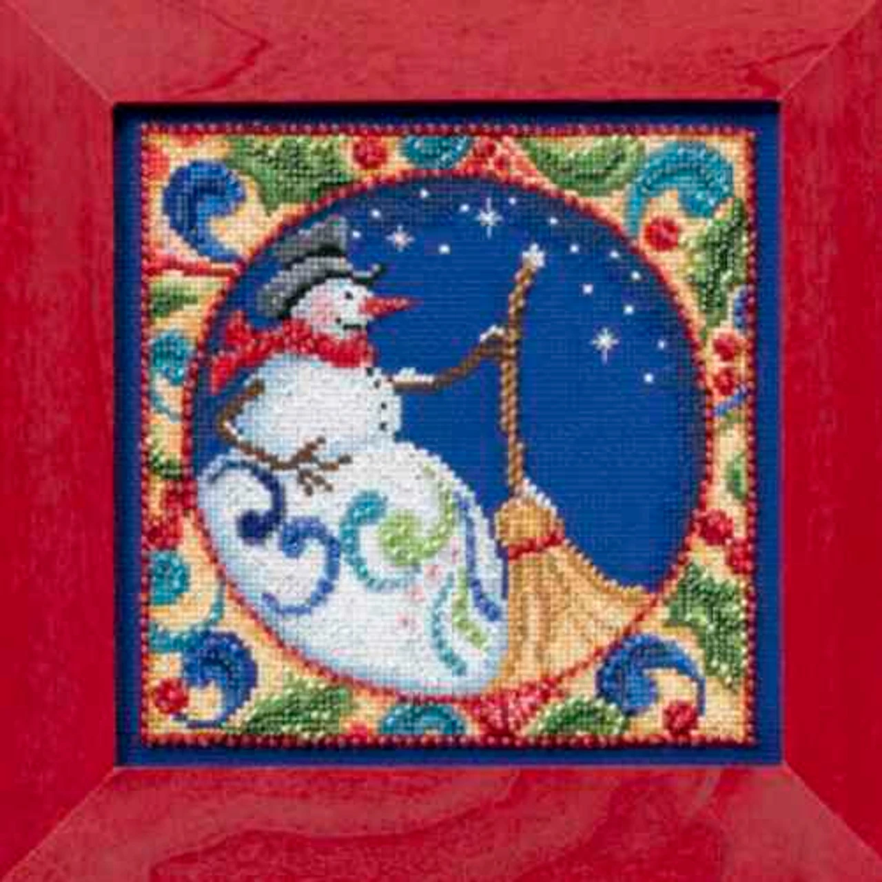 Snowman Bead Cross Stitch Kit Mill Hill 2014 Jim Shore Winter JS30-4103 3 Snowman Bead Cross Stitch Kit Mill Hill 2014 Jim Shore Winter JS30-4103 - Image 2