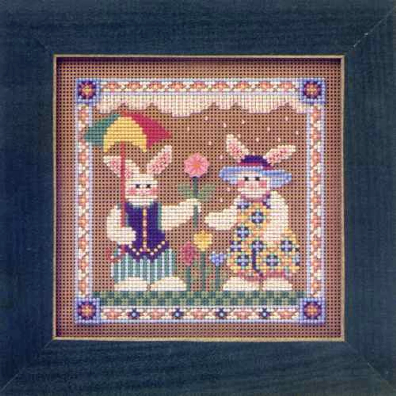 Spring Raindrops Cross Stitch Kit Mill Hill 2001 Buttons & Beads 4 Spring Raindrops Cross Stitch Kit Mill Hill 2001 Buttons & Beads - Image 2