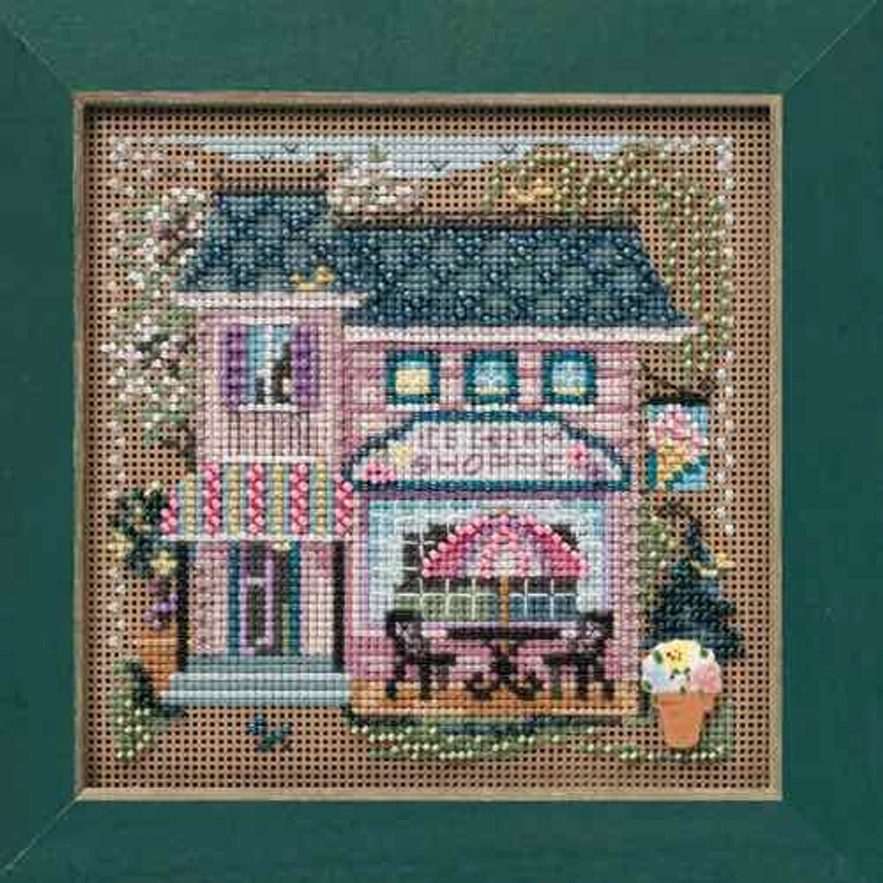 Ice Cream Shoppe Cross Stitch Kit Mill Hill 2010 Buttons & Beads Spring MH140103 4 Ice Cream Shoppe Cross Stitch Kit Mill Hill 2010 Buttons & Beads Spring MH140103 - Image 2