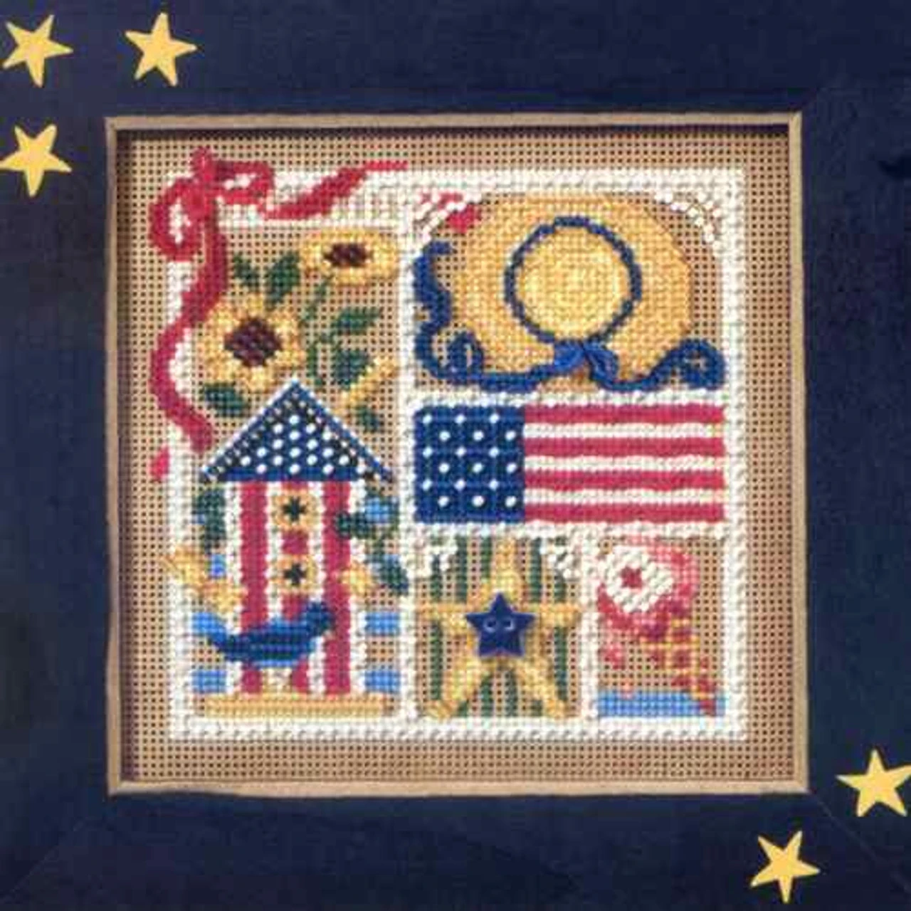 Summer Sampler Cross Stitch Kit Mill Hill 2006 Buttons & Beads Spring 4 Summer Sampler Cross Stitch Kit Mill Hill 2006 Buttons & Beads Spring - Image 2