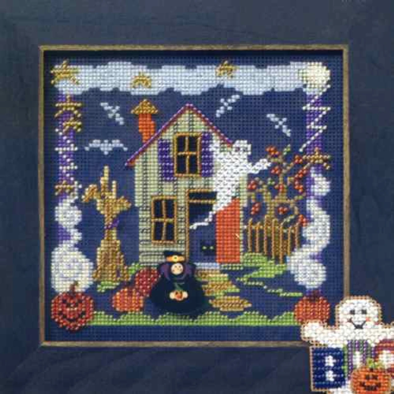 Boo House Cross Stitch Kit Mill Hill 2006 Buttons & Beads Autumn 4 Boo House Cross Stitch Kit Mill Hill 2006 Buttons & Beads Autumn - Image 2