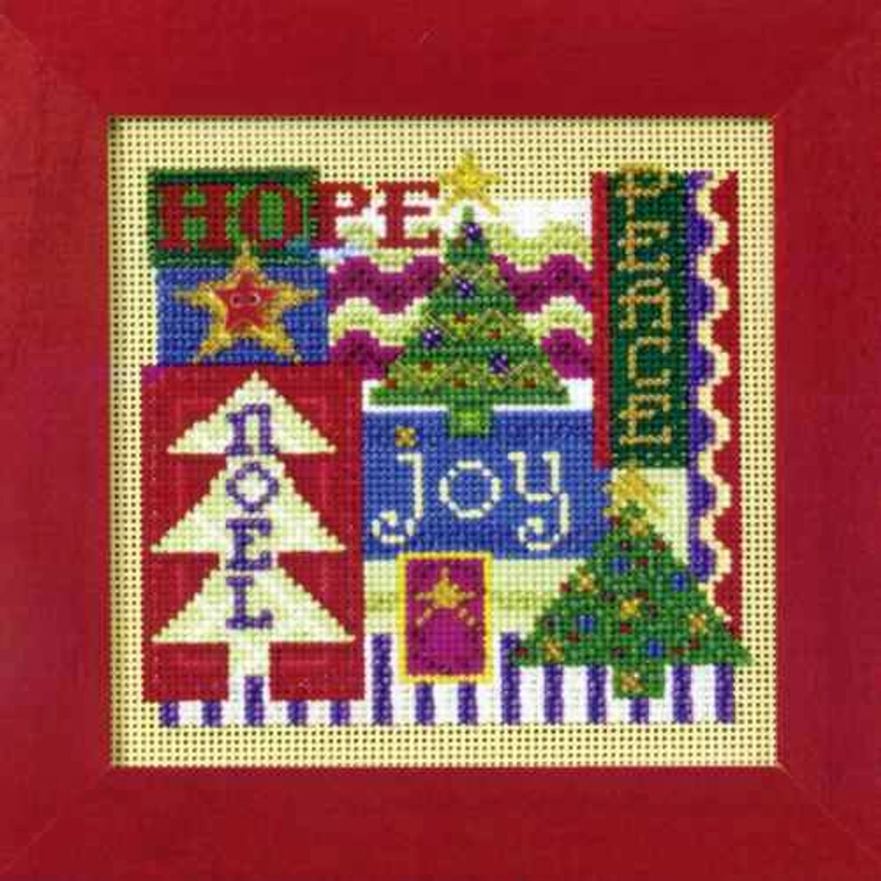 Christmas Collage Holiday Kit Mill Hill 2009 Buttons & Beads Winter 4 Christmas Collage Holiday Kit Mill Hill 2009 Buttons & Beads Winter - Image 2