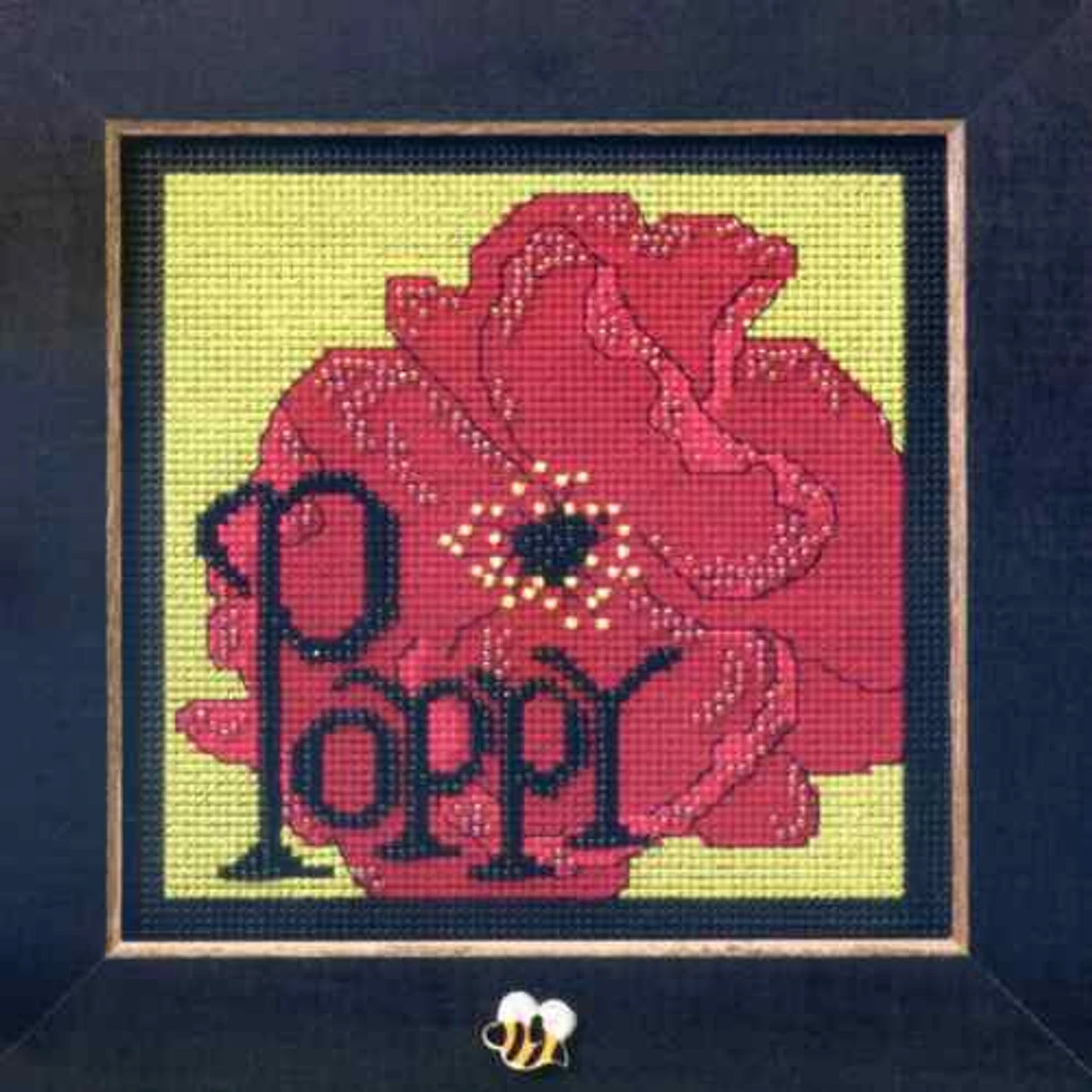 Poppy Beaded Cross Stitch Kit Mill Hill 2009 Buttons & Beads Spring 4 Poppy Beaded Cross Stitch Kit Mill Hill 2009 Buttons & Beads Spring - Image 2
