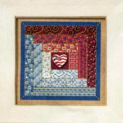 Log Cabin Quilt Cross Stitch Kit Mill Hill 2011 Buttons & Beads Autumn -Mew Holidays Shop 4463 97668.1679768751