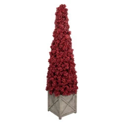 50" Red Berry Cone Potted Christmas Topiary -Mew Holidays Shop allstate zbp078 re 5 51340.1667643793