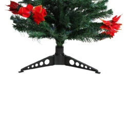 5' Pre-Lit Medium Fiber Optic Artificial Christmas Tree With Red Poinsettias - Multicolor Lights -Mew Holidays Shop dak gd 41750 3 37179.1667663658