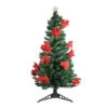 5' Pre-Lit Medium Fiber Optic Artificial Christmas Tree With Red Poinsettias - Multicolor Lights -Mew Holidays Shop dak gd 41750 21562.1667663657