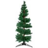 5' Pre-Lit Slim Pine Spiral Artificial Christmas Tree - Multicolor Fiber Optic Lights