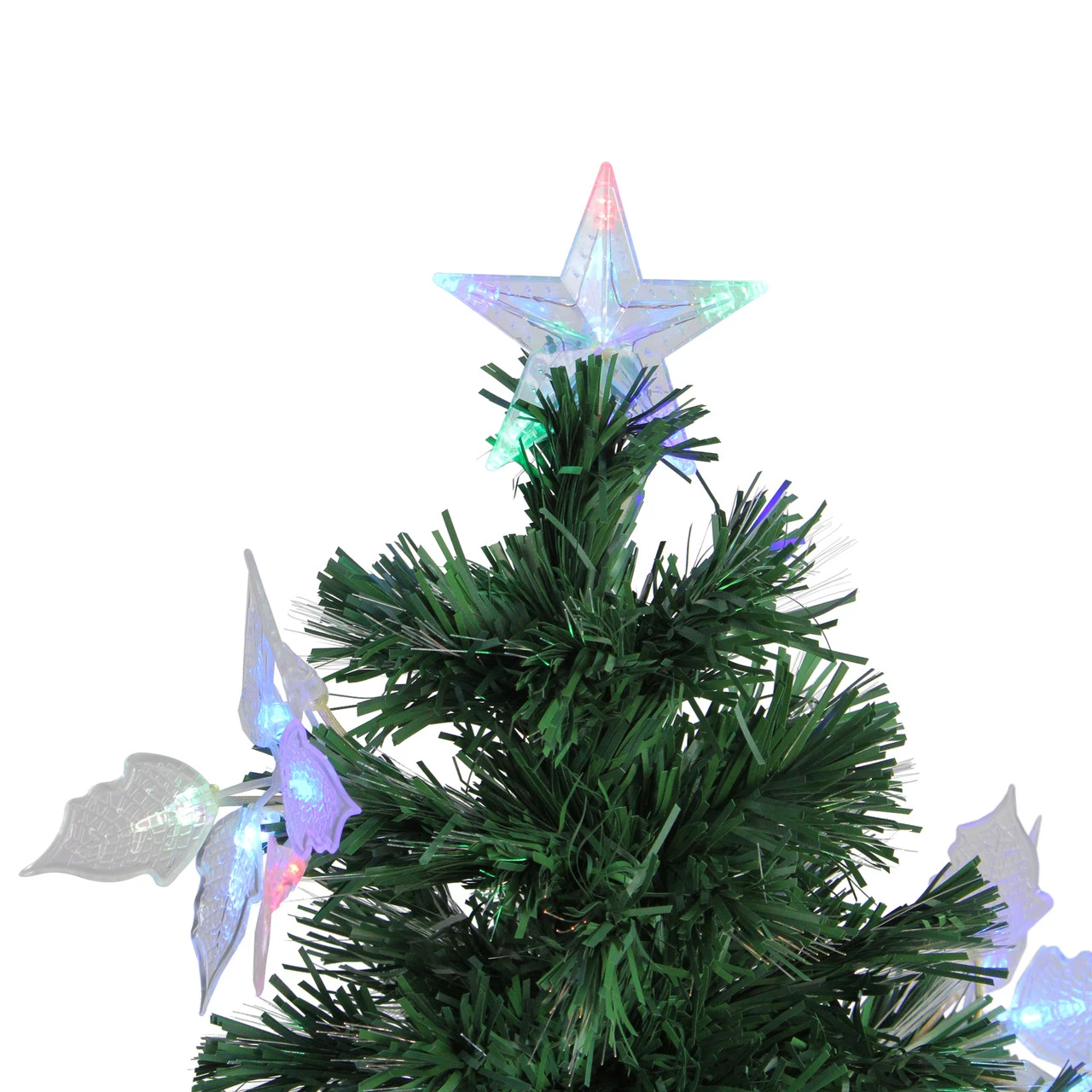 3' Pre-Lit Medium Fiber Optic Floral Artificial Christmas Tree - Multi-Color Lights 5 3' Pre-Lit Medium Fiber Optic Floral Artificial Christmas Tree - Multi-Color Lights - Image 3