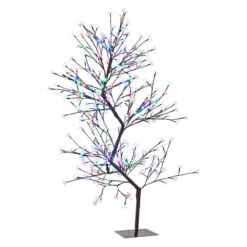 63" White And Red Dual Control Double Cherry Blossom Tree With 336 LED Lights