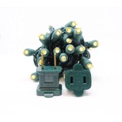 12 Warm White LED Wide Angle Christmas String Lights - 24 Ft Green Wire -Mew Holidays Shop dlig 1102306 3 52230.1667539245