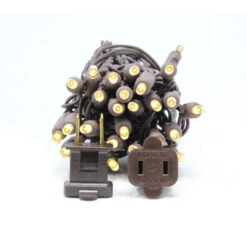 50 Pure White LED Wide Angle Christmas String Lights - 25.17 Ft Brown Wire 8 50 Pure White LED Wide Angle Christmas String Lights - 25.17 Ft Brown Wire -Mew Holidays Shop dlig 1102680 3 90997.1667536647