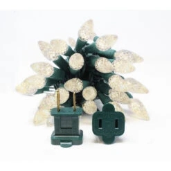 50 Pure White LED C6 Faceted Christmas String Lights - 25.17 Ft Green Wire -Mew Holidays Shop dlig 1103075 3 34065.1667653755