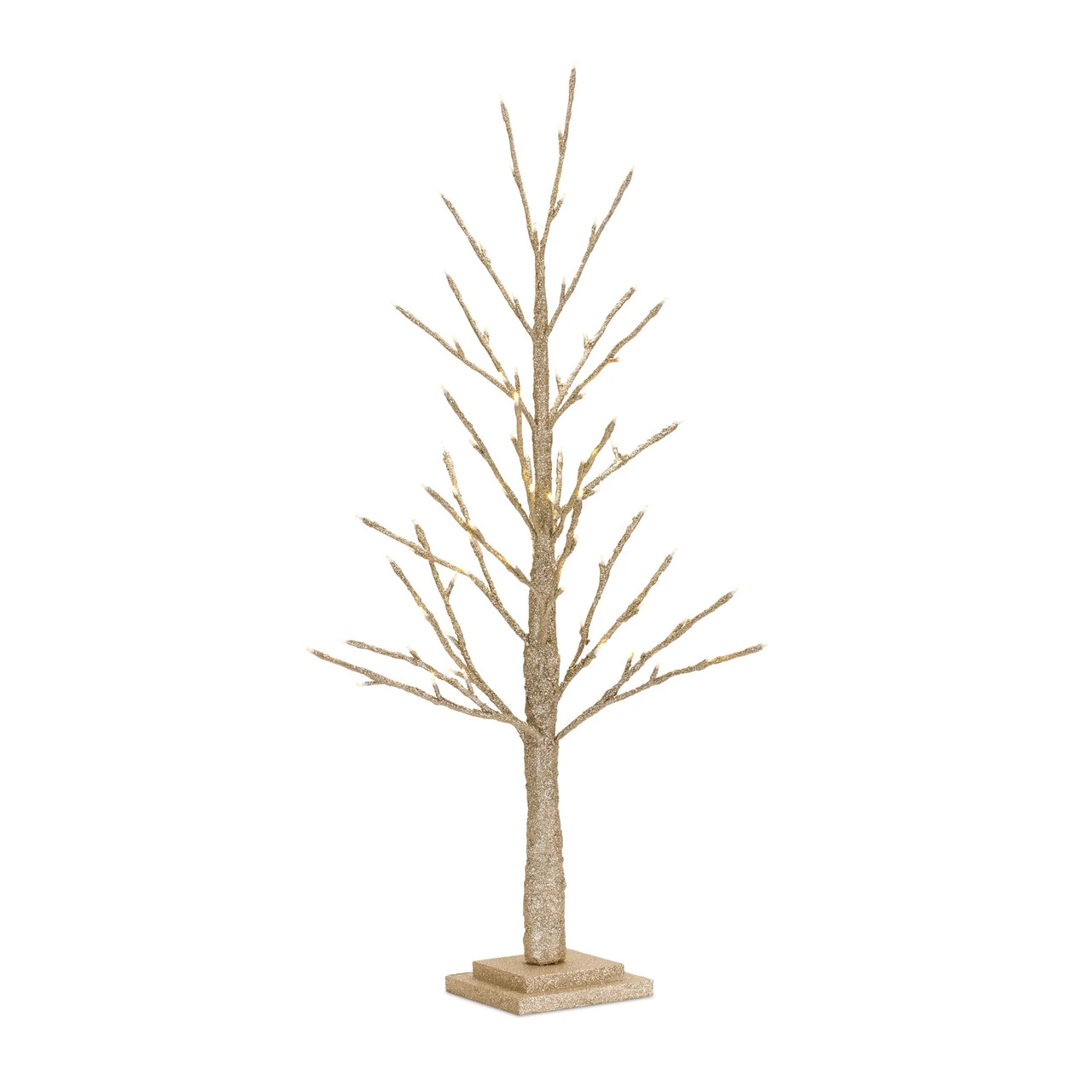 36" Gold And Silver Artificial LED Lighted Christmas Twig Tree 3 36" Gold And Silver Artificial LED Lighted Christmas Twig Tree