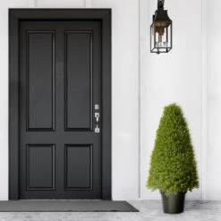 36" Green Artificial Boxwood Topiary Tree With Weighted Pot -Mew Holidays Shop dnat lbx4 36 2 50402.1667533504