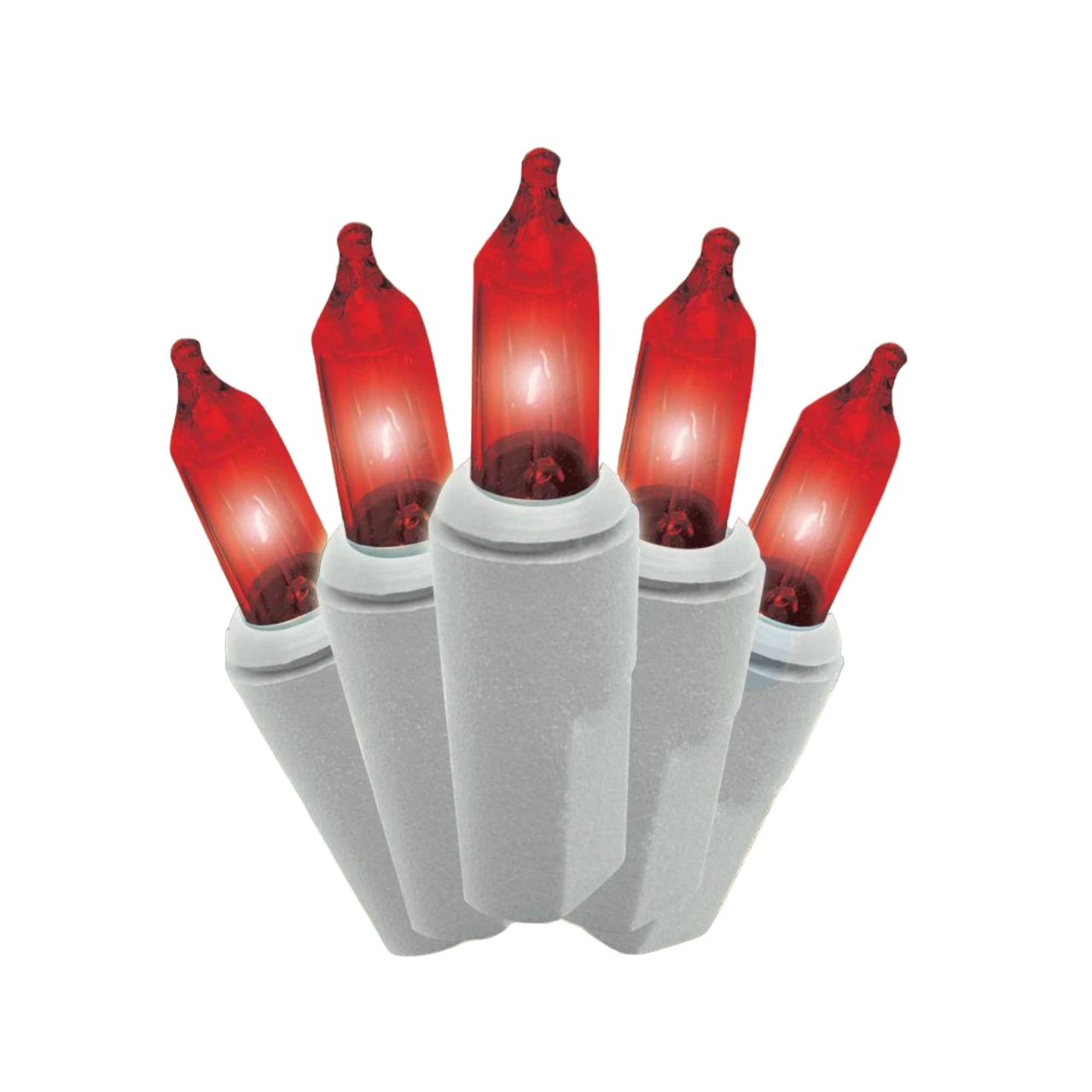 Pack Of 2 Red Mini Christmas String Light Set, 21ft White Wire 3 Pack Of 2 Red Mini Christmas String Light Set, 21ft White Wire