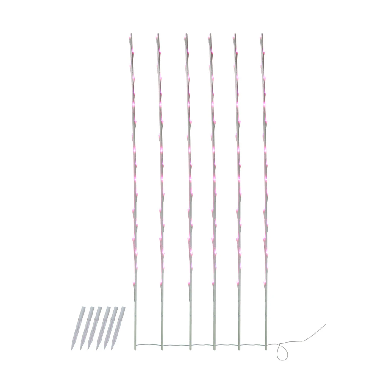 108 Pink Pre-Lit LED Branch Patio Outdoor Garden Novelty Christmas Light Stakes - 8.5 Ft White Wire 3 108 Pink Pre-Lit LED Branch Patio Outdoor Garden Novelty Christmas Light Stakes - 8.5 Ft White Wire