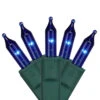 50-Count Blue Perm-O-Snap Mini Christmas Light Set, 24.75ft Green Wire -Mew Holidays Shop gki 100027980 1 18223.1667662762