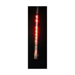 Red LED Lighted Red Dripping Icicle Tube Christmas Light - White Wire