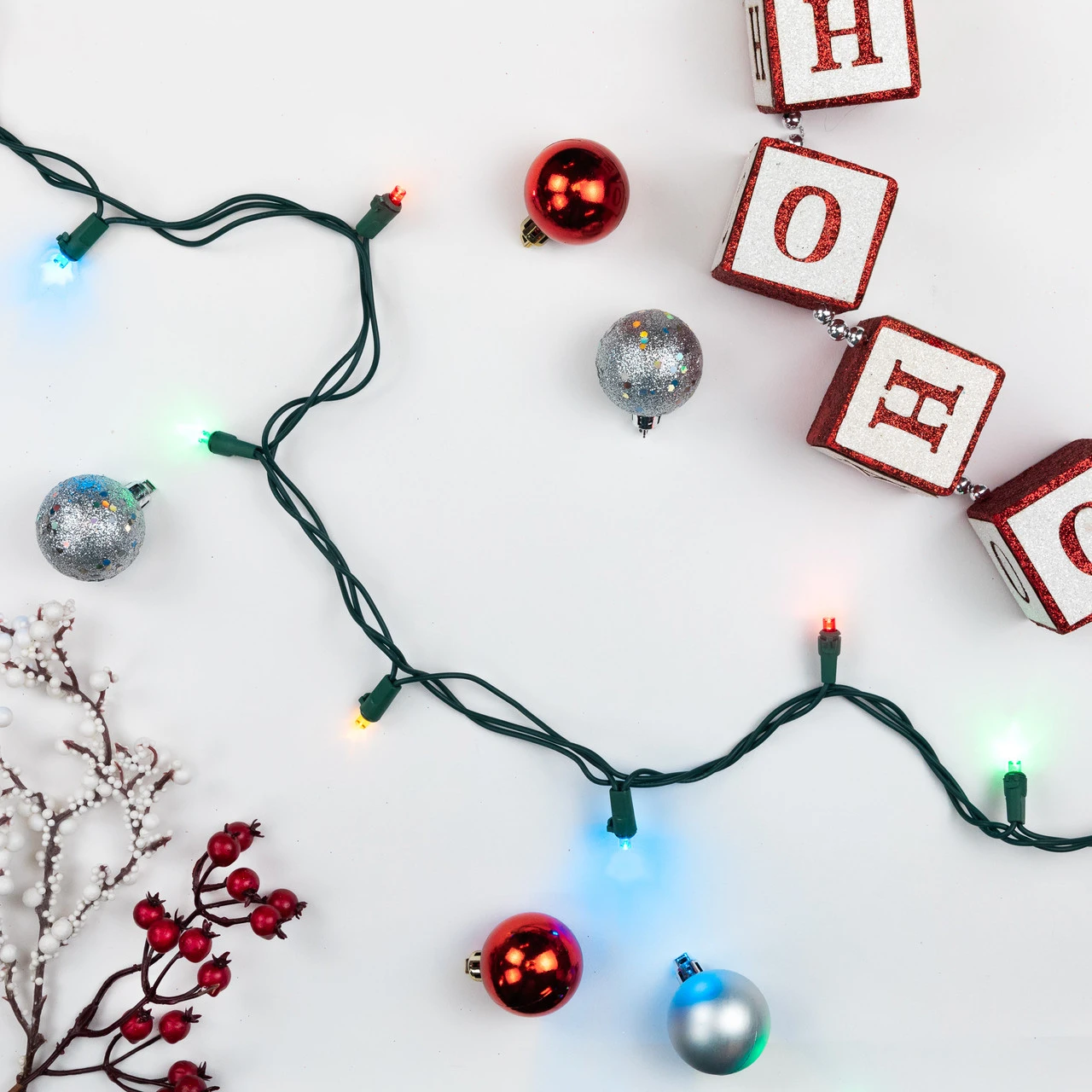 100-Count Multi-Color LED Wide Angle Christmas Lights, 33 Ft Green Wire 4 100-Count Multi-Color LED Wide Angle Christmas Lights, 33 Ft Green Wire - Image 2