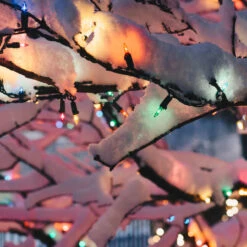 Set Of 300 Multi-Color Mini Christmas Lights 2.5" Spacing - Green Wire 10 Set Of 300 Multi-Color Mini Christmas Lights 2.5" Spacing - Green Wire -Mew Holidays Shop multi colorlights snowy lifestyle 82280.1669226798