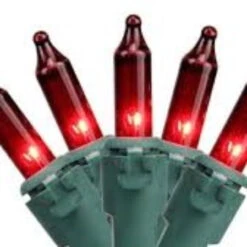 100-Count Red Mini Christmas Lights Set, 20.25ft Green Wire 7 100-Count Red Mini Christmas Lights Set, 20.25ft Green Wire -Mew Holidays Shop northlight20nl02356 03 67312.1667661872