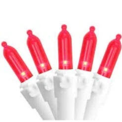 50 Red LED Mini Christmas Lights - 16.25 Ft White Wire -Mew Holidays Shop northlight20nl02534 03 39014.1667655413
