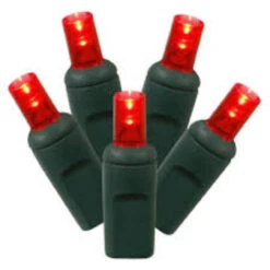50 Red LED Wide Angle Christmas Lights - 16.25 Ft Green Wire -Mew Holidays Shop northlight20nl02573 03 69556.1667655103
