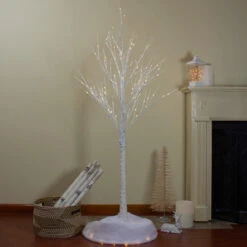 6' Lighted Christmas White Birch Twig Tree Outdoor Decoration - Warm White LED Lights -Mew Holidays Shop northlight a90269 6 updated 05032.1667510331