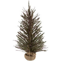 2' Green And Brown Warsaw Twig Artificial Christmas Tree With Burlap Base - Unlit