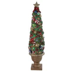 5' Prelit Fiber Optic LED Topiary Outdoor Artificial Christmas Tree -Mew Holidays Shop northlight bg14949 1 53584.1667573464