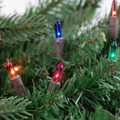 100ct Multi-Color Mini Christmas Lights - 35ft, Brown Wire -Mew Holidays Shop northlight ha91218 styled202 80927.1683296036