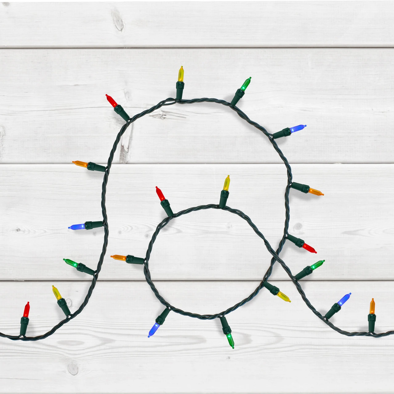 200 Multi-Color LED Mini Christmas Lights, 49ft Green Wire 4 200 Multi-Color LED Mini Christmas Lights, 49ft Green Wire - Image 2