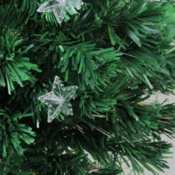 4' Pre-Lit Potted Fiber Optic Artificial Christmas Tree With Stars - Multicolor Lights -Mew Holidays Shop northlight j15603 2 new 97459.1667573518