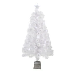 4' Pre-Lit LED Color Changing Fiber Optic Artificial Christmas Tree
