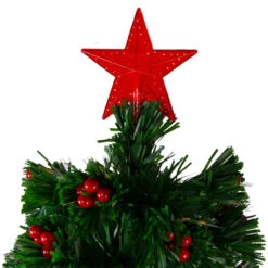 3' Pre-Lit Color Changing Fiber Optic Christmas Tree With Red Berries -Mew Holidays Shop northlight j65030 1 20432.1667530621