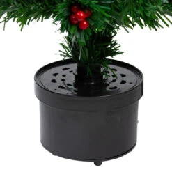 3' Pre-Lit Color Changing Fiber Optic Christmas Tree With Red Berries -Mew Holidays Shop northlight j65030 5 61967.1667530621