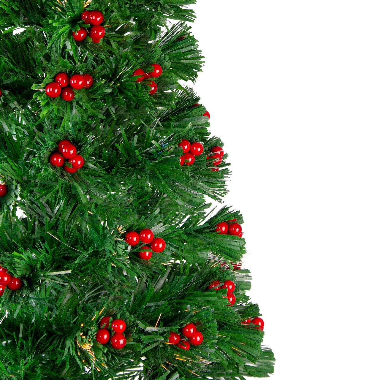 4' Pre-Lit Color Changing Artificial Christmas Tree With Red Berries 5 4' Pre-Lit Color Changing Artificial Christmas Tree With Red Berries - Image 3