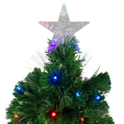 4' Pre-Lit Potted Fiber Optic Artificial Christmas Tree, Multicolor LED Lights -Mew Holidays Shop northlight j65057 1 06560.1683049781