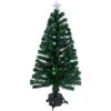 4' Pre-Lit Potted Fiber Optic Artificial Christmas Tree, Multicolor LED Lights -Mew Holidays Shop northlight j65057 68194.1683049781