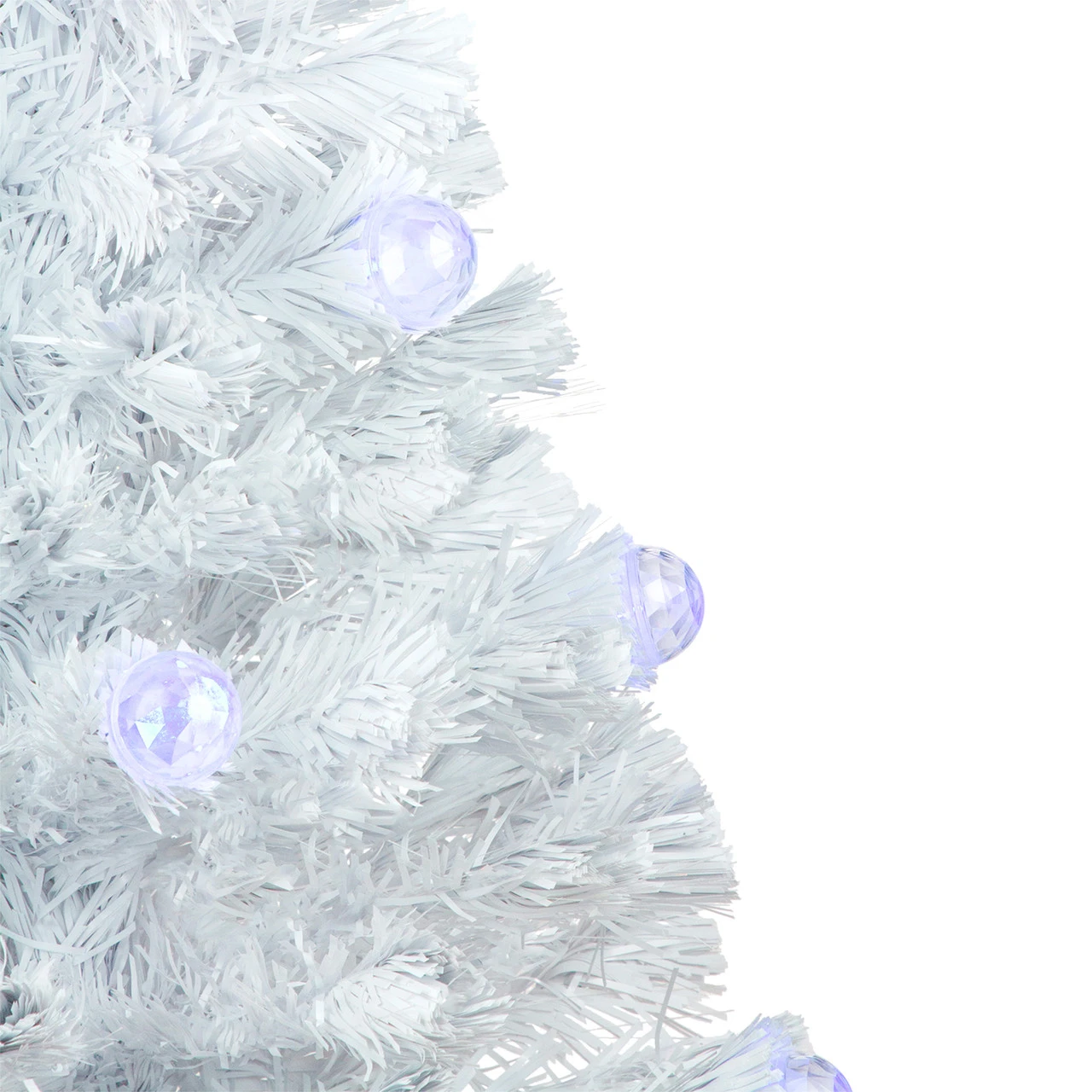 3' Pre-Lit White Fiber Optic Artificial Christmas Tree, White Lights 4 3' Pre-Lit White Fiber Optic Artificial Christmas Tree, White Lights - Image 2