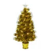3' Pre-Lit Gold Fiber Optic Artificial Christmas Tree, White Lights -Mew Holidays Shop northlight j92343 1 57701.1667530318