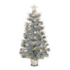 3' Pre-Lit Silver Fiber Optic Artificial Christmas Tree, Warm White Lights