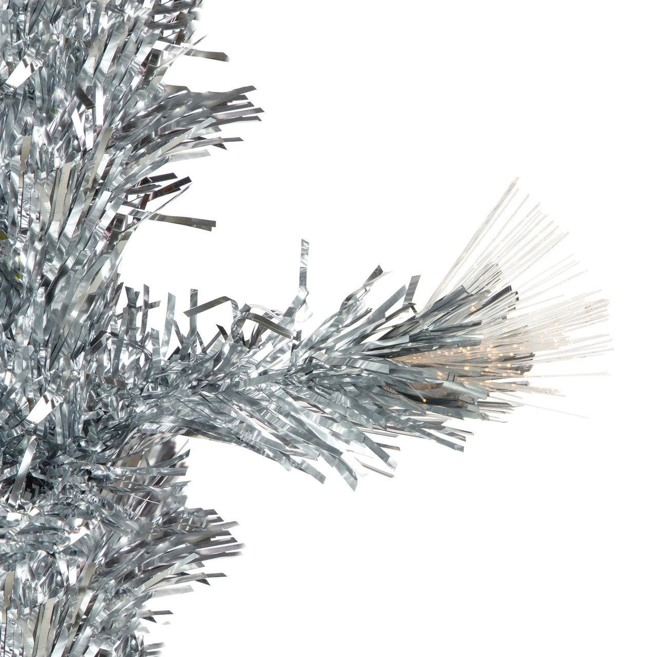 3' Pre-Lit Silver Fiber Optic Artificial Christmas Tree, Warm White Lights 4 3' Pre-Lit Silver Fiber Optic Artificial Christmas Tree, Warm White Lights - Image 2