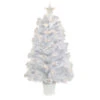 3' Pre-Lit White Fiber Optic Artificial Christmas Tree, Warm White Lights -Mew Holidays Shop northlight j92345 1 96165.1667530330
