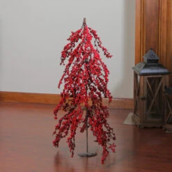 2.5' Red Berries Artificial Upside Down Christmas Tree - Unlit -Mew Holidays Shop northlight nl00358 3 07679.1667658016