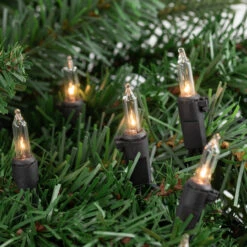 100-Count Clear Mini Christmas String Light Set - 20.25ft Black Wire -Mew Holidays Shop northlight nl02340 styled202 07647.1678131722