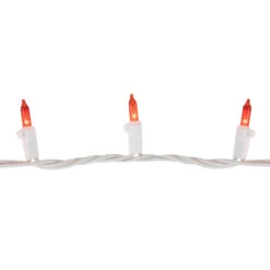 100-Count Orange Mini Christmas Lights Set, 20.25ft White Wire -Mew Holidays Shop northlight nl02350 2 79257.1678132111