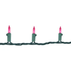 100ct Pink Mini Christmas Light Set, 20.25ft Green Wire -Mew Holidays Shop northlight nl02351 2 88290.1678131805