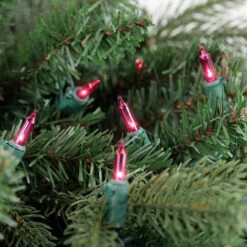 100ct Pink Mini Christmas Light Set, 20.25ft Green Wire -Mew Holidays Shop northlight nl02351 styled202 04338.1678131805